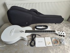 Enya Nova Go SP1 Carbon Fibre Smart Acoustic Guitar (White) - with upgrades