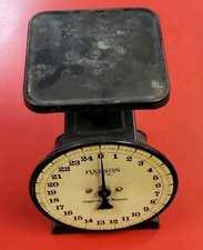 Antique Vintage Hanson Brothers Black & White Household Scale 25 Pounds Chicago