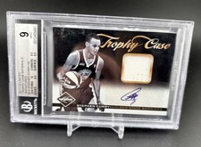 2011-12 Stephen Curry Panini Limited Trophy Case Materials Signatures /49 Bgs 9