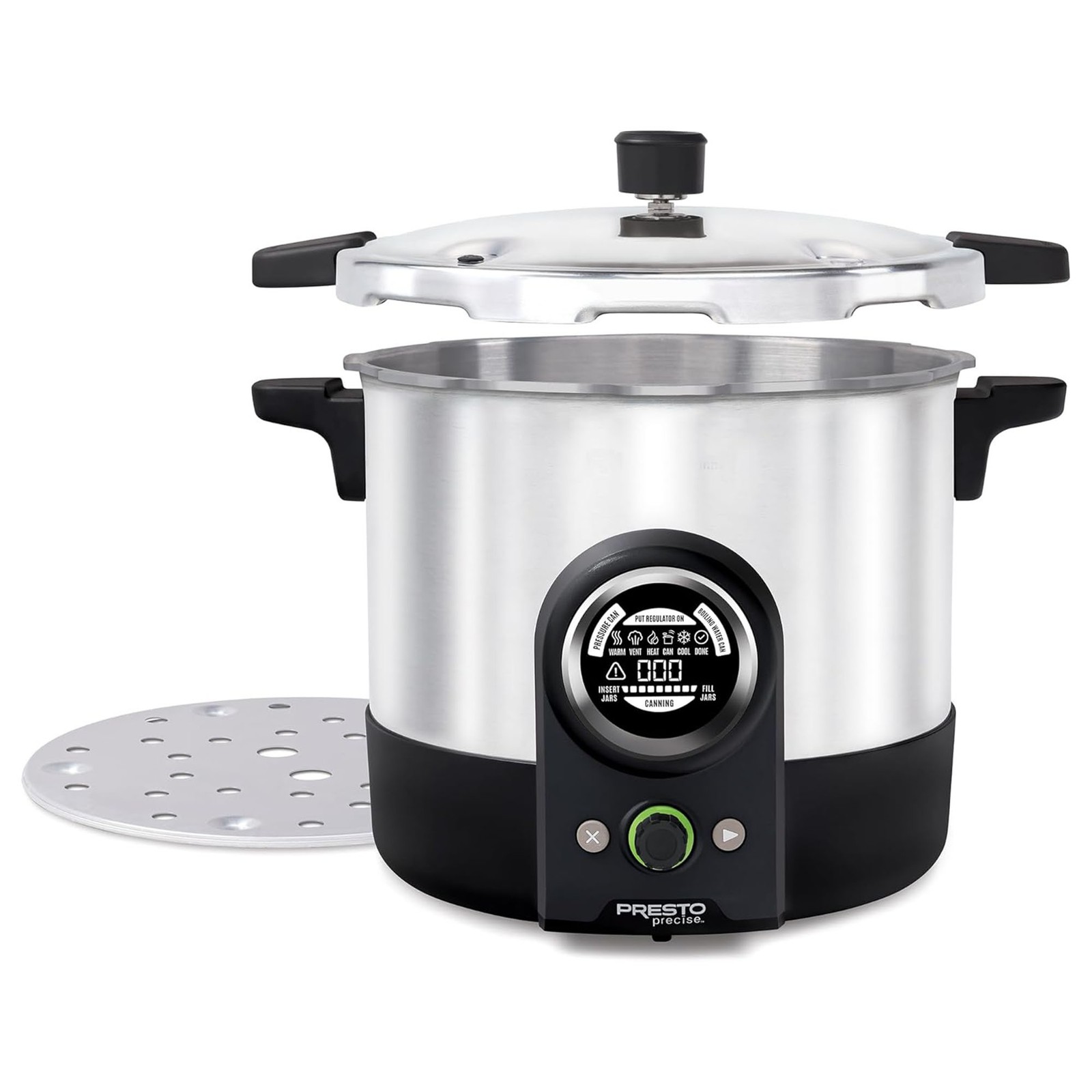 Presto 16 Quart Digital Pressure and Water Boiling Canner, LED Digital Display