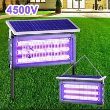 Solar Bug Zapper Outdoor Mosquito Zapper 4500V Waterproof Rechargeable Fly Zappe