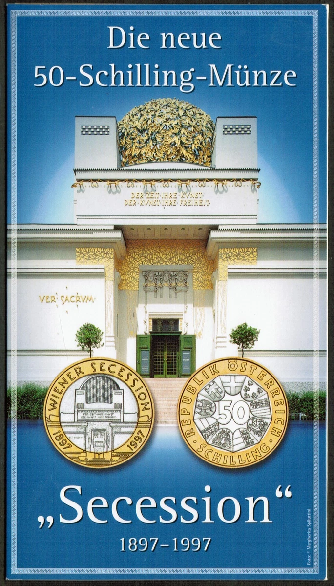 Münze Österreich 50 Schilling Secession im Blister 1997