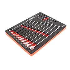 SUNEX 13 Pc. V-Groove Metric Wrench Set in EVA Foam 7mm-19mm