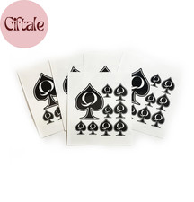 Queen of Spades Temporary Tattoos 45 Waterproof Adult Designs 5 Sheets