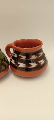 JASPE VON GUATAMALA VINTAGE KAFFEE ESPRESSOTASSEN ROT TON KERAMIK KAFFEETASSEN - Bild 7 von 24