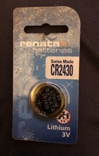 Qty X 1 Renata CR2430 Lithium Battery