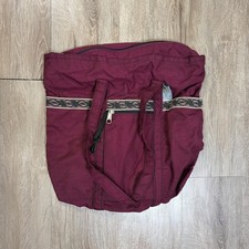 VTG Uphill Down Tote Bag Made in USA Maroon Red Vintage 80s 90s