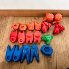 Vintage Tupperware Tuppertoys Zoo It Yourself 3 Animal Toys Lot of 18 Pieces