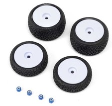 Proline - Losi Micro-B Cerchi bianchi e gomme Electron 2.0 Buggy 7mm 4pz