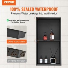 13x25 No Tile Shower Niche 304 Stainless Steel WallInserted Niche