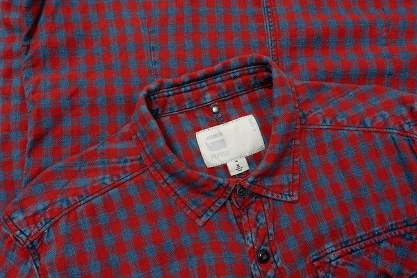 Men G-Star Raw Shirt Burgundy Cotton 38 / M / 46