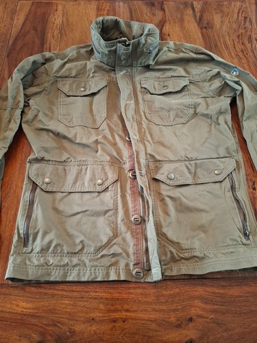 Kuhl Kollusion Jacket Men's Size M Green Stow Away Hood Water Resistant Zip - Picture 4 of 4
