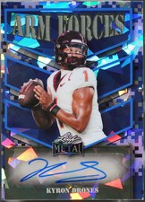 2025 Leaf Metal - Arm Forces Crystals Blue #AF-KD1 Kyrone Drones /8 Football NM