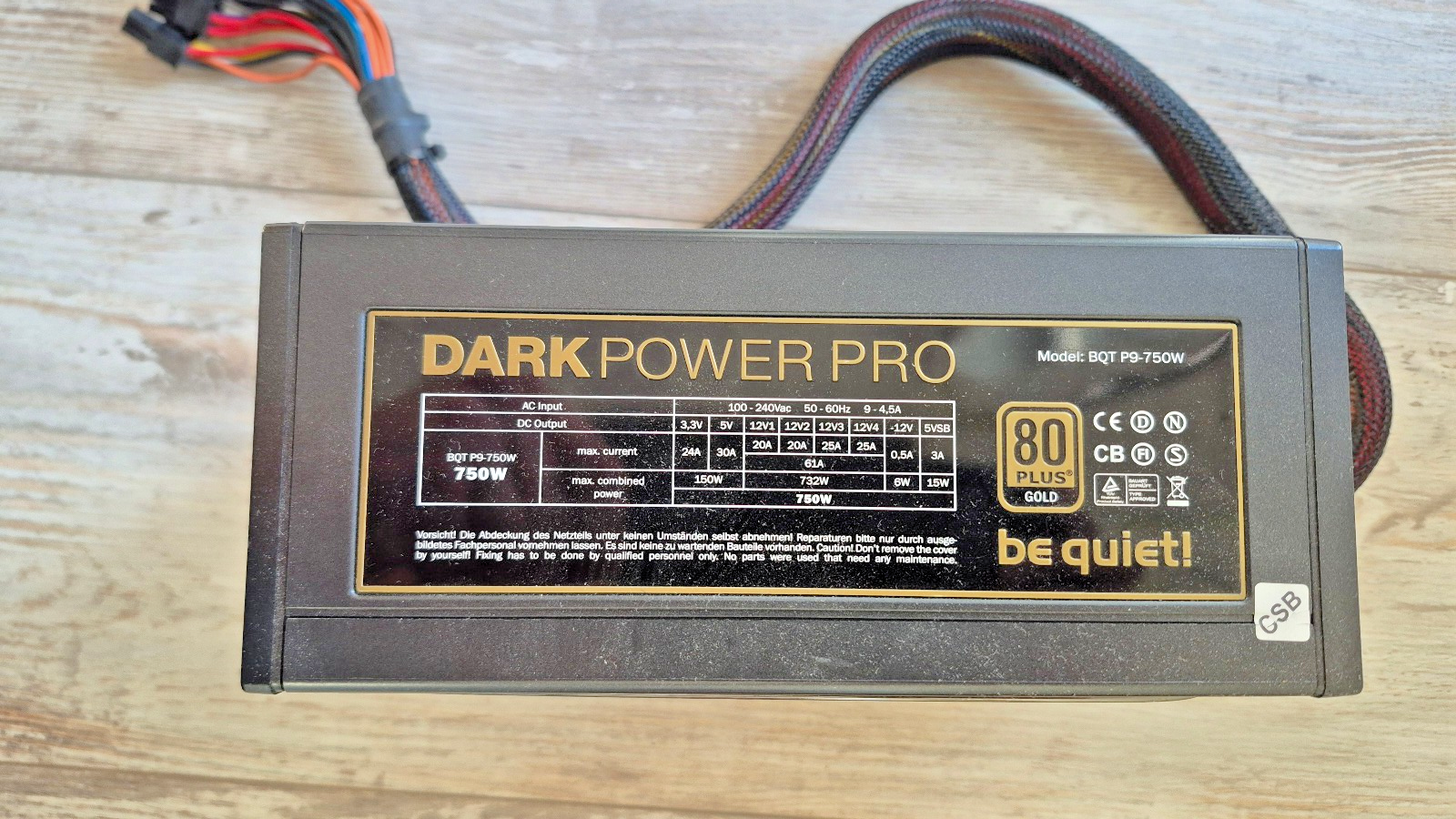 BeQuiet!DarkPowerProBQTP9-750WPC-Netzteilgebraucht