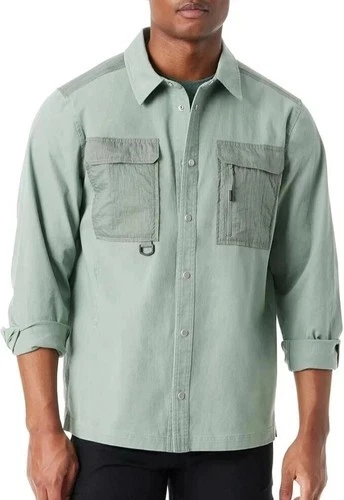 NWT Bass Outdoor Men's XL Lily Pad Green Stretch Worker Shacket - product listing photo
