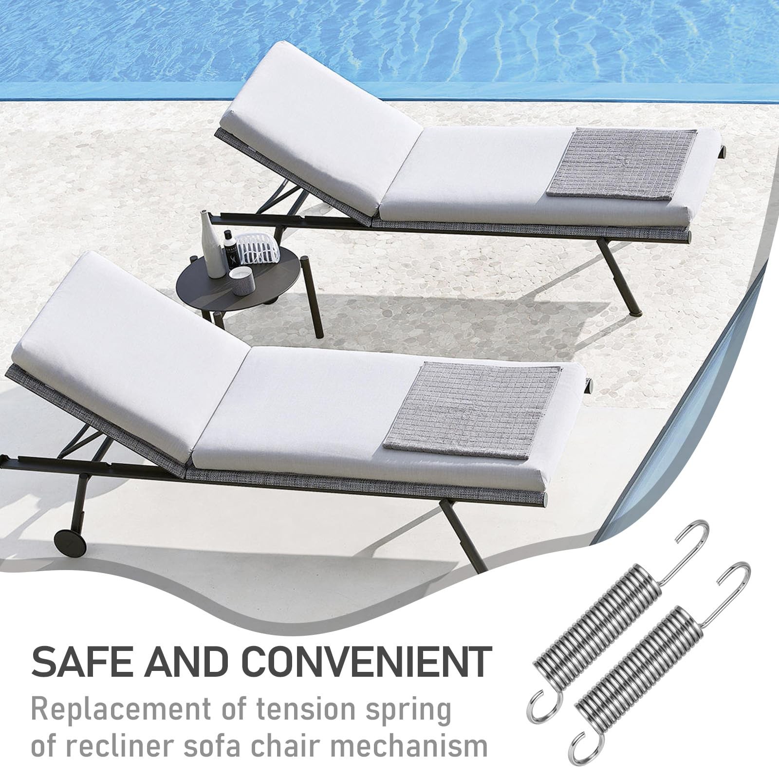 Gtziqa 3-5/8 Inch Replacement Recliner Chair Mechanism Furniture Tension Spri...