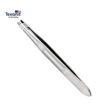 Silver Stainless Steel round Tip Eyebrow Hair Tweezer Makeup Cosmetic Tool