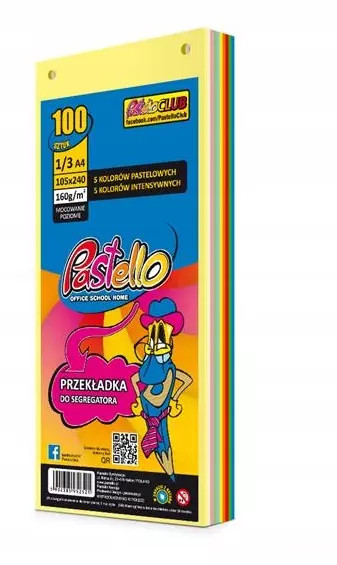5902385952507 Przekadki papierowe Pastello A4 100 szt. Pastello