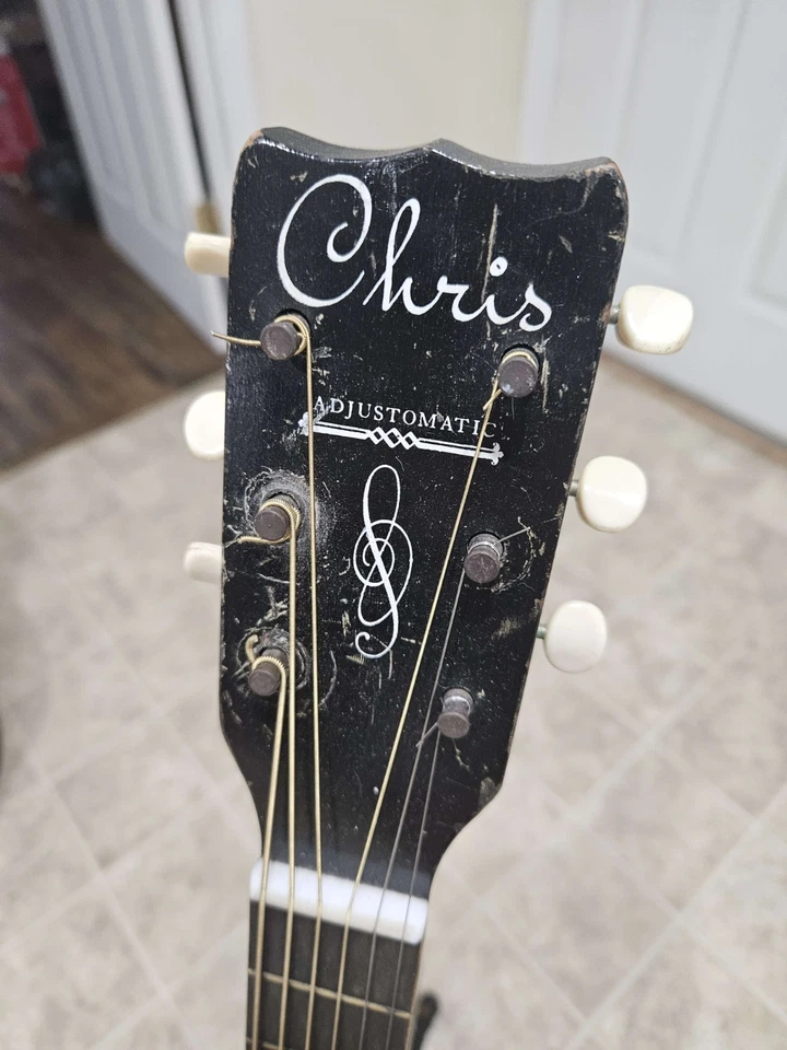 Guitarra Acústica Chris Adjustomatic Parlor Años 50 Años 60 De Colección Foto 2 de 4