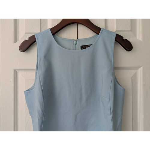 J. Crew Simone Kleid aus italienischer Stretch Merinowolle Größe 16 hellblau neu mit Etikett CI468 - Bild 2 von 7