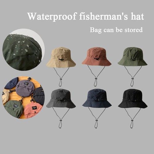 Wasserdichter Unisex-Eimerhut Schnell Trocknender Sonnenhut Faltbare æ - Bild 3 von 31