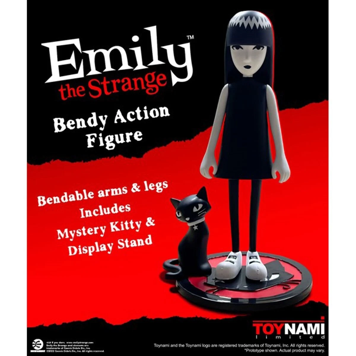 Emily The Strange and Mystery Bendy 6-Inch Action Figure Toynami