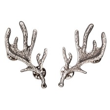 Collar Tips Geweih Hirsch Jagd Tracht Kragenecken versilbert