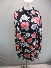 MINKPINK Size S Womens Multicolor Floral Back Keyhole Long Sleeve Dress 269