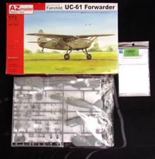 Fairchild UC-61 Forwarder  1/72  Azmodel 7527 plastik model + Peewit M72050 maks