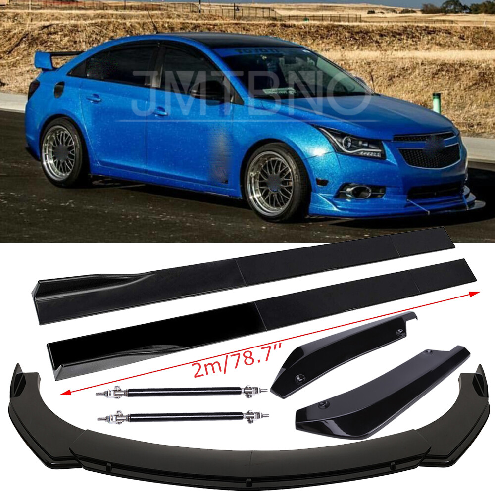 ボディソープ cruze For Chevrolet Cruze Front Bumper Lip Spoiler Splitters + Side