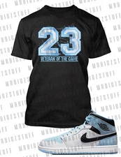 23 Veteran of the Game Sneaker Tee Shirt J1 Mid University Blues Pro Club Shaka