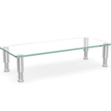 Clear Computer Monitor Riser with Height Adjustable Multi Media Desktop Stand...