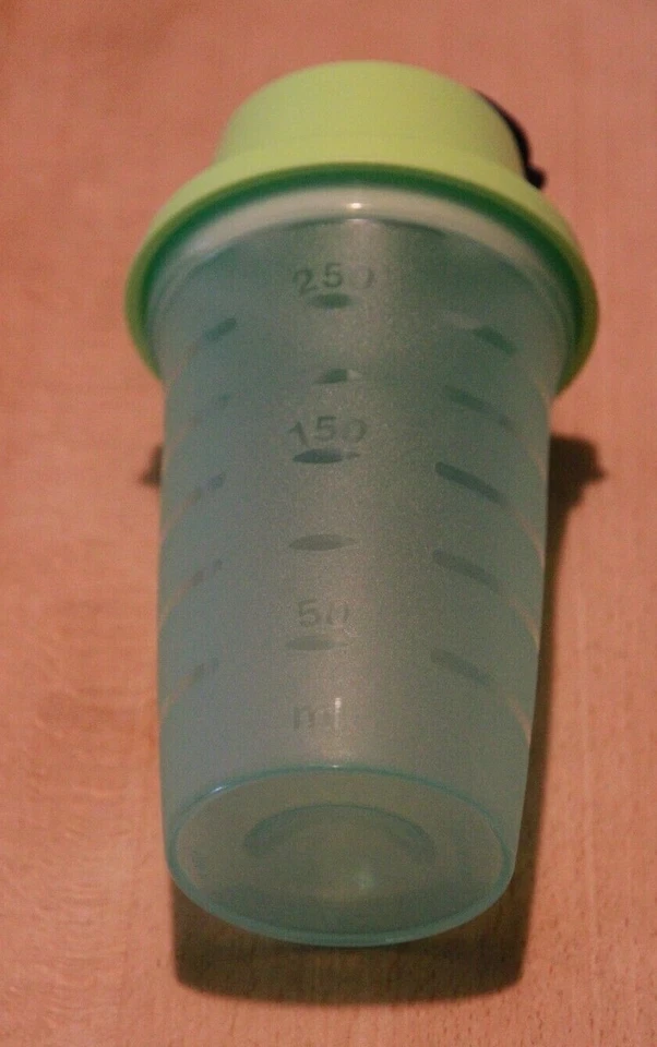 4-teilig Mixbecher Messbecher von Tupperware 250 ml grün blau weiß - Bild 4 von 4
