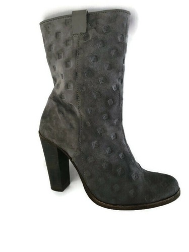 KSUBI boots suede Leather MEMPHIS Mid Shaft Boots 10. US - EU 41 $598 Embossed - Picture 5 of 12