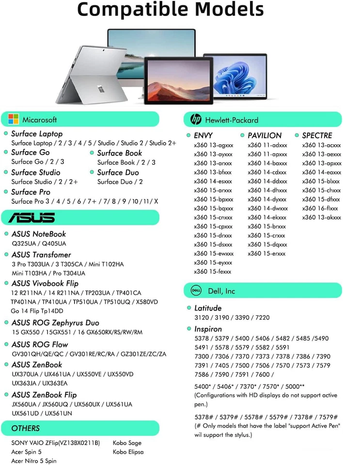Stylus Pen For Micrsoft Surface Pro 12 11 10 9 8 7 6 5 Laptop Studio Go Book Duo - Image 3 of 4