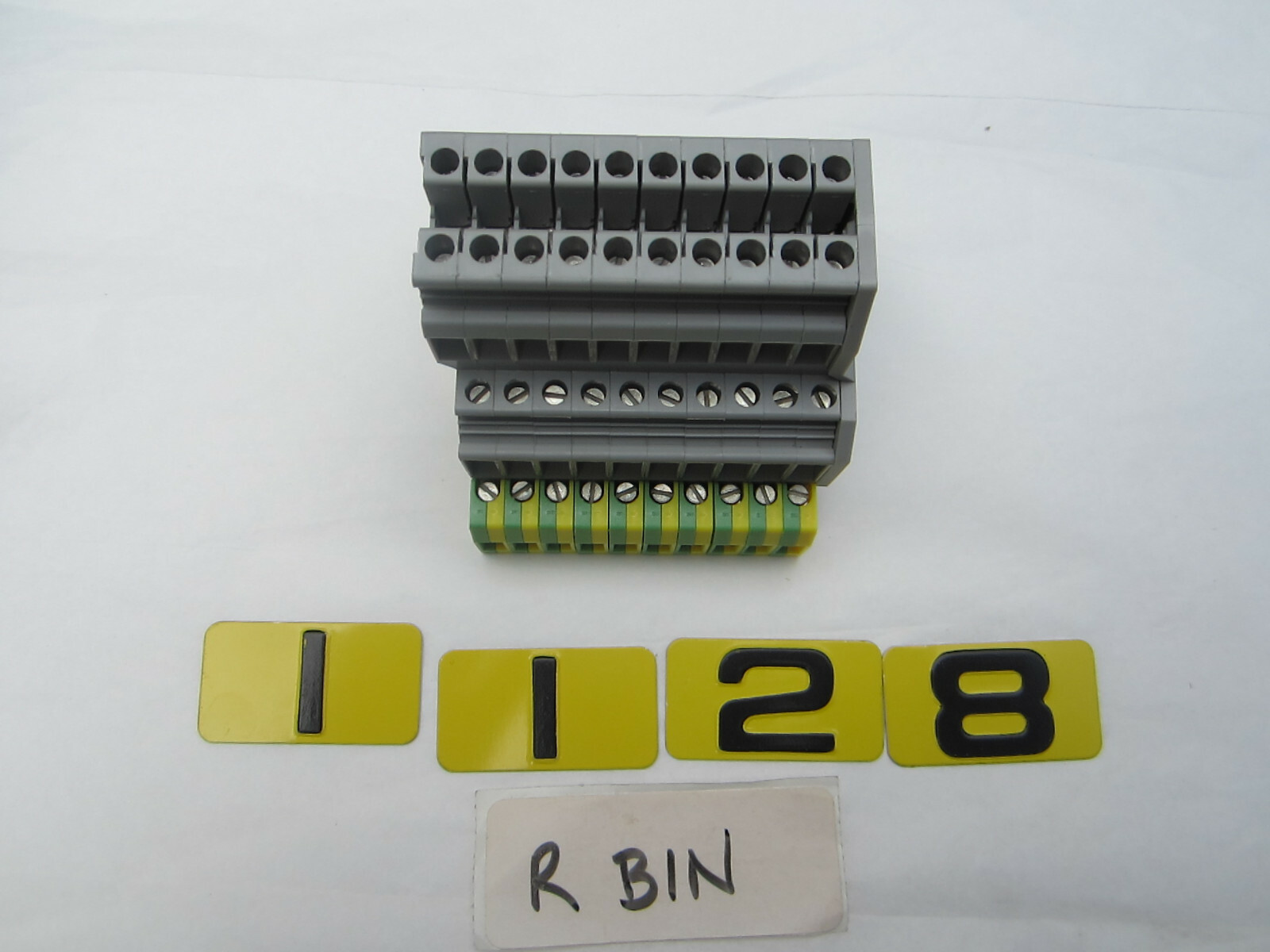 PHOENIX CONTACT TYP SLKK5 TERMINAL BLOCK W/TYP D-UKK 3/5 END CAP LOT OF 10