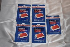 LOT OF 5 POLAROID 600 PLATINUM INSTANT FILM EXP 08/02 SEALED