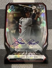 2014 Bowman Chrome Byron Buxton 1/1 Top 100 Die Cut Refractor Autograph #BTP-1