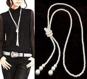 Authentic 3 Types Pearl Necklaces Rhinestones Silver Gold Plated Imitation Jewelry New