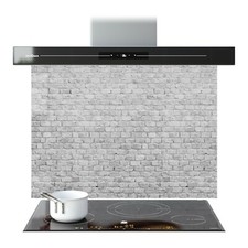 GLASS SPLASHBACK Wall Panel Kitchen Tile ANY SIZE Stone Brick Wall Pattern WxH