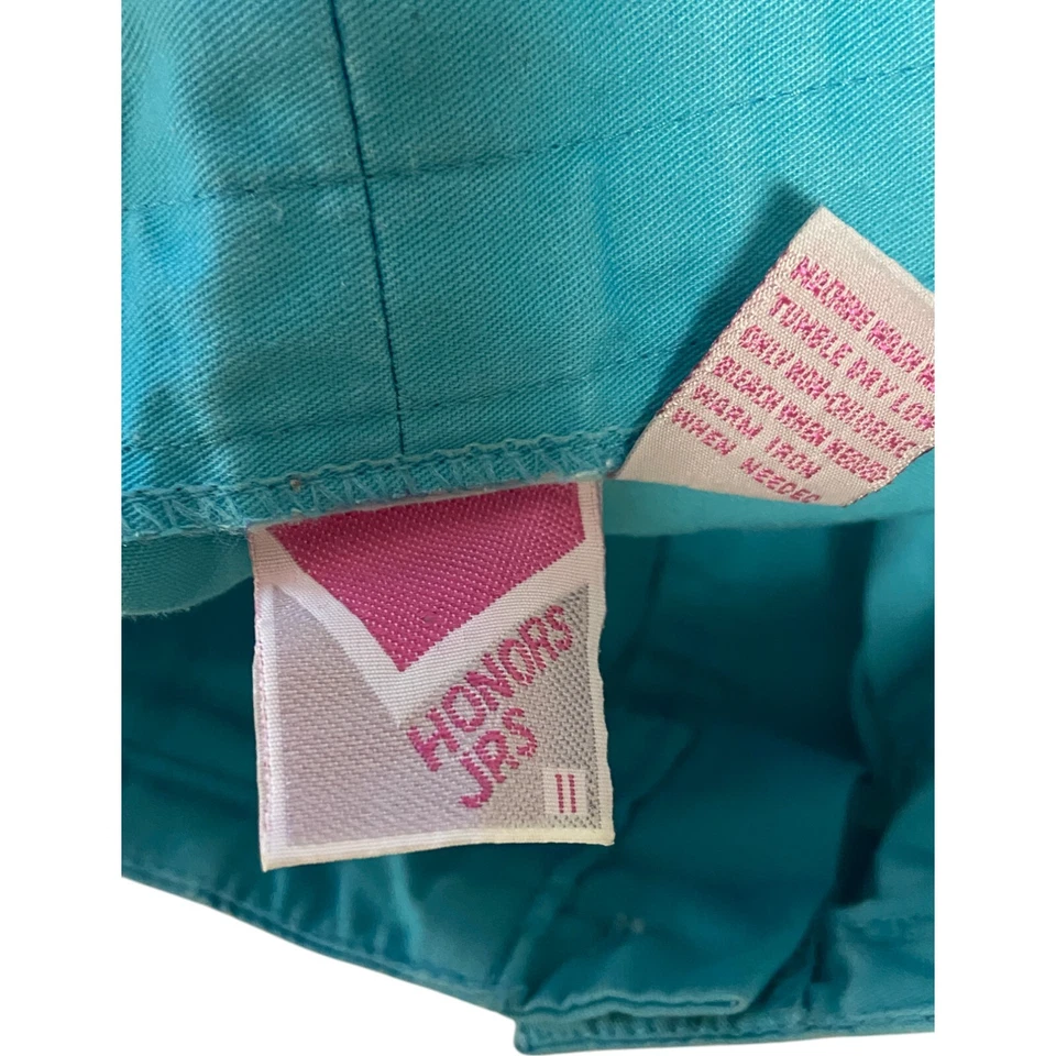 Chino corto Honors JRS para mujer talla 11 azul plisado algodón tiro alto 8891 Foto 3 de 4