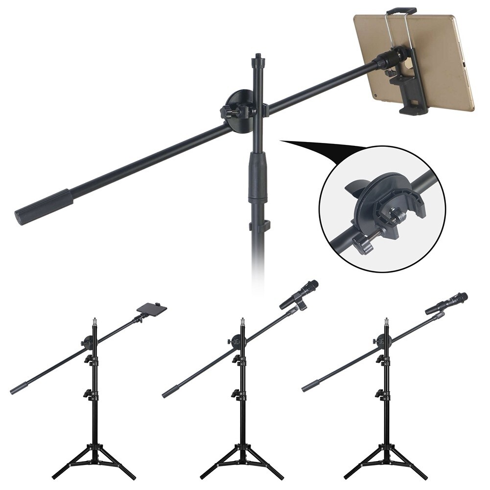 Microphone Stand Indoor Outdoor Boom Bracket Broadcast Extension Portable-image
