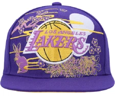 NBA Los Angeles Lakers Mitchell &Ness  Adult Floral Snapback Cap M&N NEW!