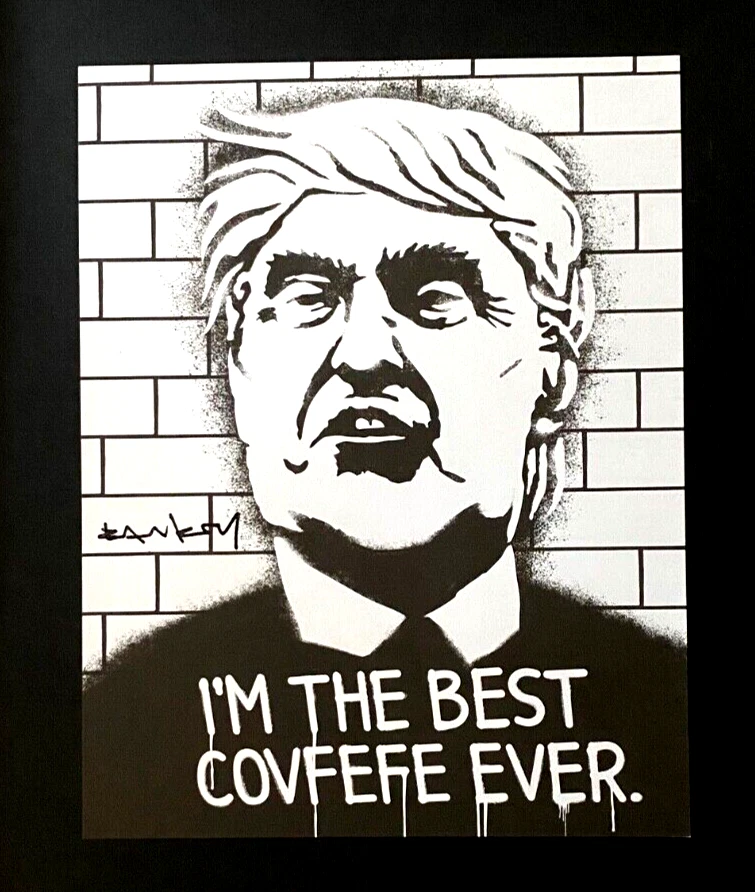 BANKSY + SIGNED " DONALD TRUMP " PRINT + NEW FRAME + BUY IT NOW!! - image 2 of 3