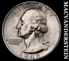 1948-D Silver Washington Quarter - Choice Gem Brilliant Unc  Lustrous  #i6446
