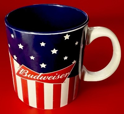 Budweiser Anheuser-Busch Beer Ceramic Mug American 4th of July Patriotic Theme