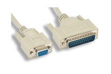 6 Feet FT DB9 Female to DB25 Male Serial RS-232 Cable Adapter Cord at Modem 2...