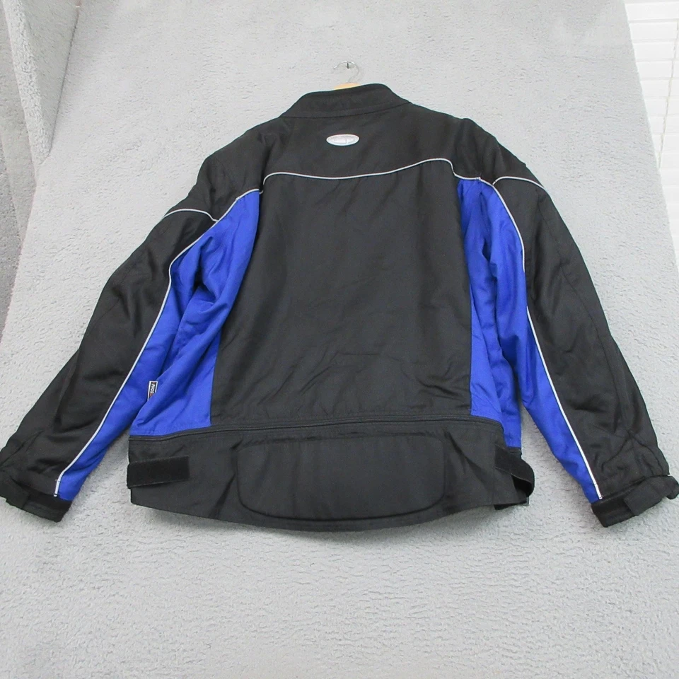 Fieldsheer Jacket Mens 4XL Black Blue Motorcycle Riding Reflective PHOSLITE Zip - Image 2 of 4