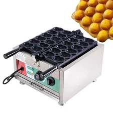 110V 3000W Commercial Nonstick Electric 24 pcs Round Waffle Machine Brand New