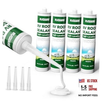 New RV Roof Sealant 4 Pack, Fast Self-Leveling Lap Sealant 10.3oz 4 Pack New